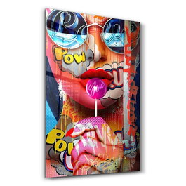 Wallity Pintura Decorativa de Vidrio Templado Multicolor 46 x 72 cm